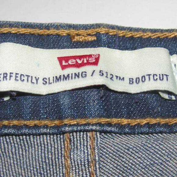 NWT LEVI’S Perfectly Slimming Boot Cut 512 Jeans Size 14 Short - Picture 7 of 7